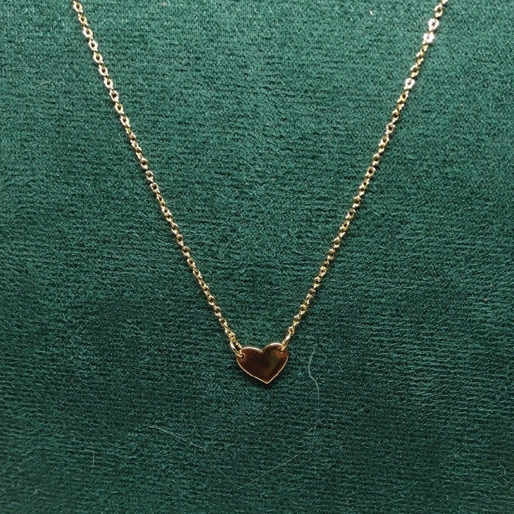 Fissen Gold Plated Heart Initial B Necklace Dainty Minimalist NWT - Picture 5 of 6